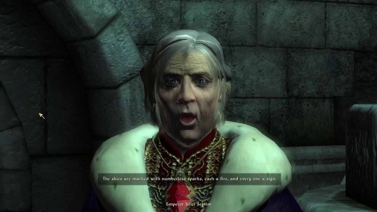 TES 4 Oblivion - Dialogue with Emperor Uriel Septim - YouTube