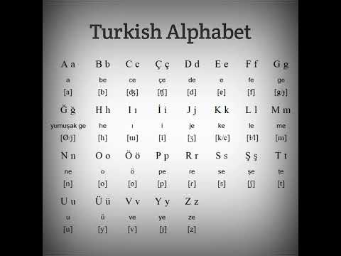Turkish Alphabet #shorts #pronunciation #language #turkish #türkei #alphabet #education #world #yt
