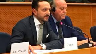 Il Presidente Uritaxi Claudio Giudici interviene al Parlamento Europeo