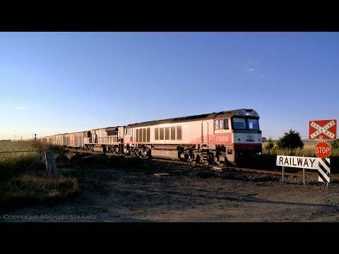 1PM9 SCT Freight Train Crosses Buchter Rd, Gheringhap (25/11/2020) - PoathTV Australian Railways