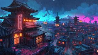 Retro Lofi Hip Hop Beats 🪙 Japanese Town Ambience & Nostalgic 1980s & 90s Vibes 🪩 Lofi Rain Playlist