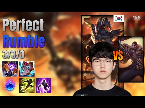 Perfect Top Rumble vs Jayce lol KR solo rank Full Game 15.6 | 퍼펙트 럼블 vs 제이스