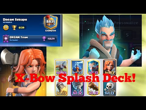 Ladder Trophy Push Gameplays 6100+ 🏆. Karnage X-Bow Deck  - Clash Royale