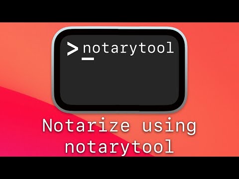 Notarize using notarytool