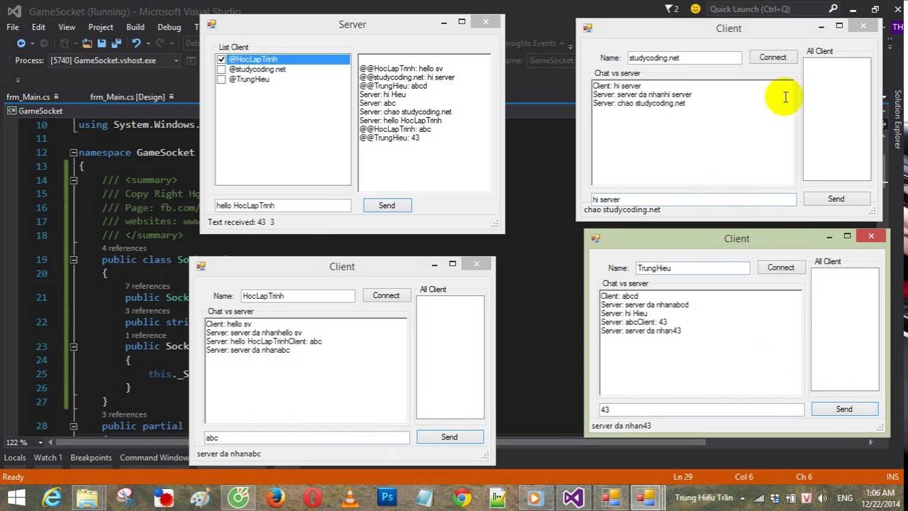 Multi Client per on server socket c#