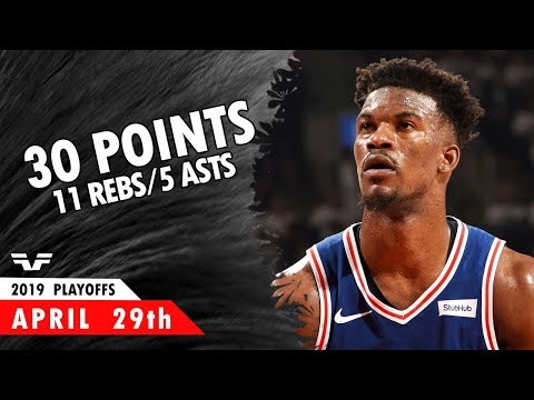 Jimmy Butler - ECSF Game 2 - 2019 NBA Playoffs - 76ers vs Raptors - 30 Pts, 11 Rebs, 5 Asts
