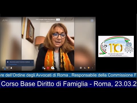 CORSO BASE DIRITTO DI FAMIGLIA - Incontro del 23.03.2021