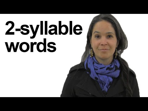 二音節の単語 - ストレスを見分けることができますか？アメリカ英語 (Two-Syllable Words - Can you Identify Stress? American English)