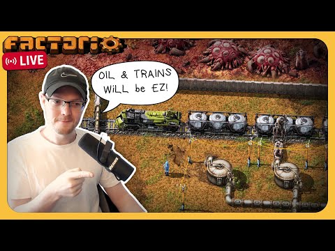 SATISFACTORY "PRO" plays FACTORIO! (Pt.2) 🔴[LIVE]