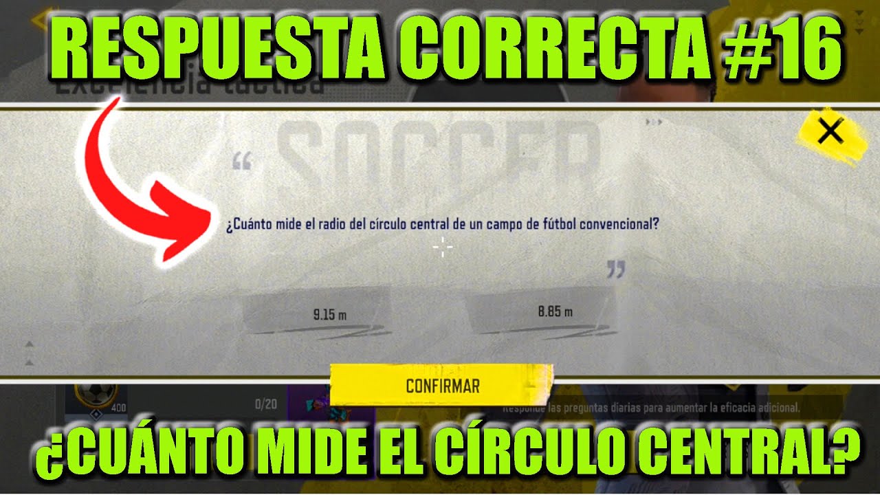 Respuesta COD MOBILE ¿Cuánto mide el radio del círculo central de un campo de fútbol convencional