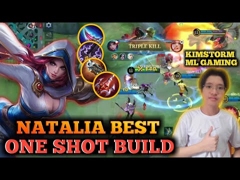 NATALIA ONE SHOT BUILD | UNKILLABLE NATALIA | ALWAYS MVP | KIMSTORM ML GAMING | NATALIA MLBB 2021