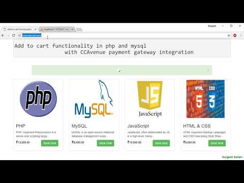 Ecommerce website project in php and mysql Add item to cart part2