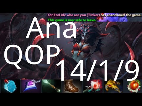Ana mid Queen of Pain vs Tinker - 4 solo kills, this game is now safe to leave... - dota2