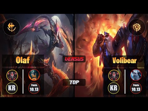 GrandMaster OLAF [Conqueror] (Top) VS  VOLIBEAR - Grandmaster KR Patch 10.13