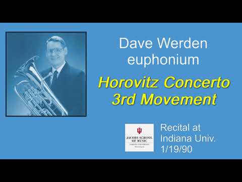 Horovitz Concerto for Euphonium, 3rd Movement. From my 1990 Recital at Indiana University