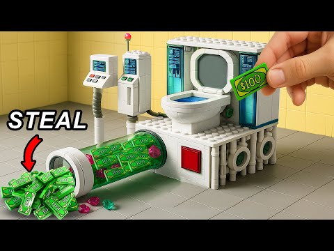 Secret LEGO Toilet System Transports Stolen Cash!