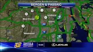 News 12 New Jersey Traffic and Weather 4/14/2014: Pulaski Skyway Closure