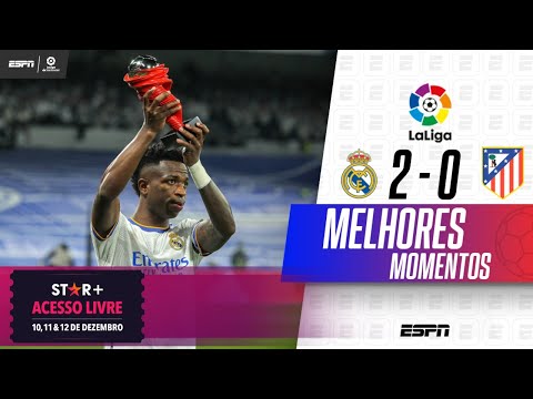 Gols e lances de Real Madrid x Atlético de Madri