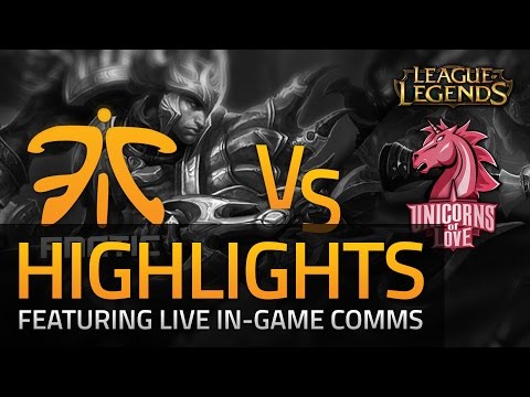 LoL: Fnatic vs UoL Semi-Final Highlights with Voice Comms (LCS EU Summer 2015)