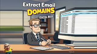 Download the video "Extract Email Domains MID, FIND LEN  #excel #excelcourse #exceltips #exceltraining #exceltutorial"