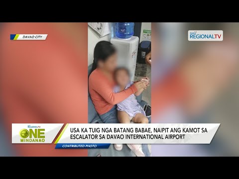 One Mindanao: Usa ka tuig nga bata, naipit ang kamot sa escalator sa airport