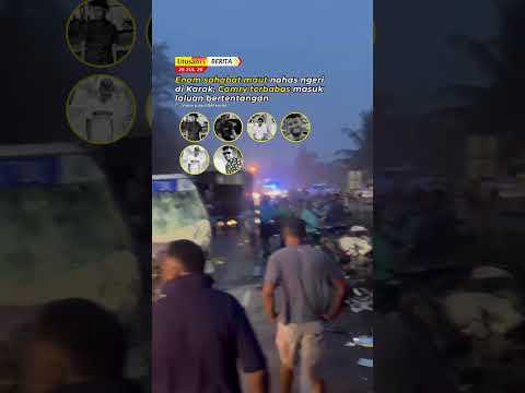 Enam sahabat maut nahas ngeri di Karak, Camry terbabas masuk laluan bertentangan