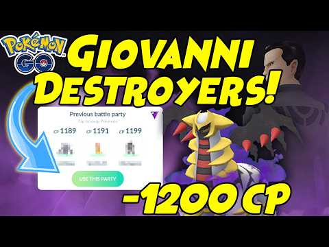 How to Beat Giovanni Shadow GIRATINA With a Team Below 1200cp in Pokemon GO!