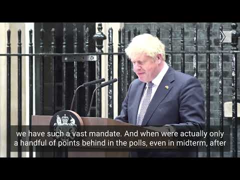 FULL SPEECH British PM Boris Johnson announces his resignation
