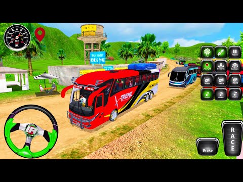 Bus Driving Offroad Simulator 3d | Village Road Bus Driving Gameplay | Android Gameplay