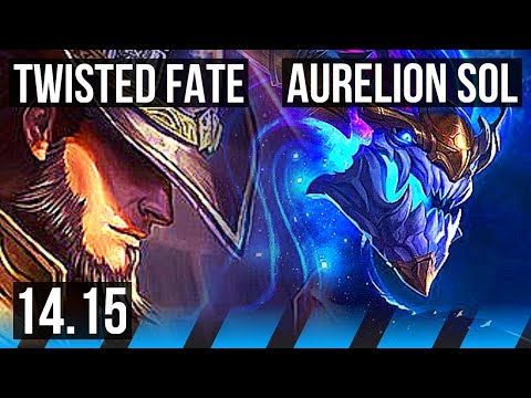 TWISTED FATE vs AURELION SOL (MID) | 66% winrate, 7/3/8 | NA Grandmaster | 14.15