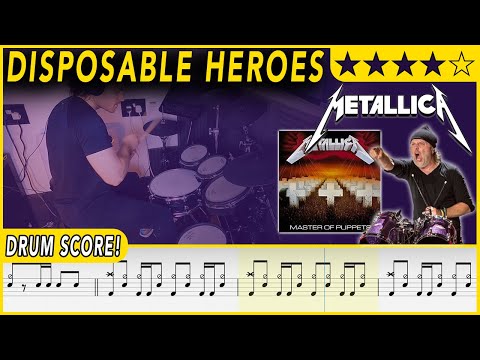 Disposable Heroes - Metallica | DRUM SCORE Sheet Music | #411 DRUMSCRIBE