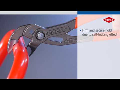 Replės COBRA EXTRA SLIM 250mm D32mm, Knipex video