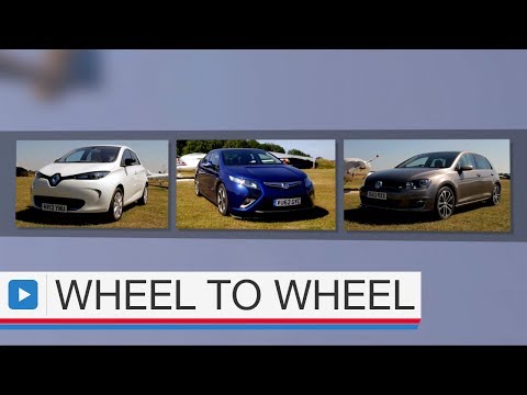 Renault Zoe vs Vauxhall Ampera vs Volkswagen Golf