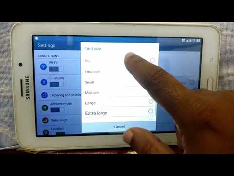 How to change font size in Android tablet by using accessibility settings  | Samsung Galaxy Tab 3