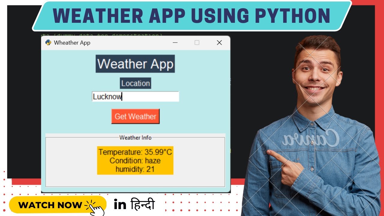 Create a Real Time Weather App using OpenWeatherMap API  with #GUI (Part -2) #tkinter #weatherApp