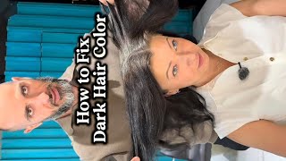 The 3-Stage Journey to Fix Overly Dark Hair with High Gray Percentage ✨