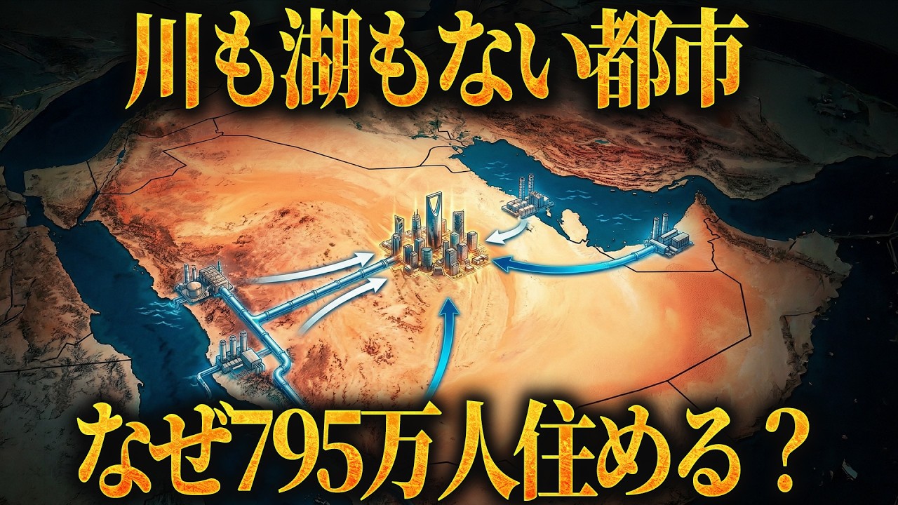 【地図でわかる】なぜ水のない砂漠に795万人住めるのか？謎の都市リヤドと未来都市NEOMの驚くべき構造