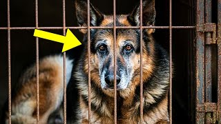 A German Shepherd, waiting to be put down, cried in his kennel at the shelter. Then it happened