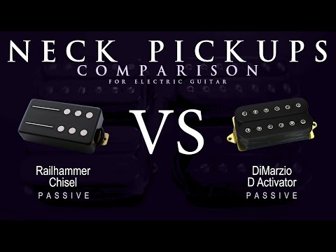 Railhammer CHISEL vs DiMarzio D ACTIVATOR - Passive Neck Guitar Pickup Comparison Tone Demo