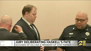 Jury deliberating Haskell's fate