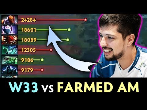 How w33 on SIGNATURE hero COUNTERS FARMED Anti-Mage