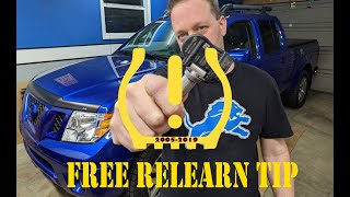 Nissan Frontier/Xterra TPMS Free Reset & Relearn Process