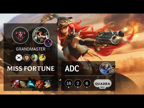 Miss Fortune ADC vs Ezreal - KR Grandmaster Patch 10.16