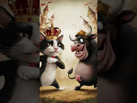cat fight vs bull cat win #cat #cartoon best AI story creator #animotion #randoms #catchy #expressio