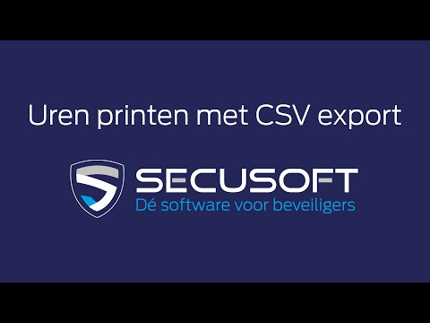 Uren CSV export - Secusoft, dé software voor beveiligers