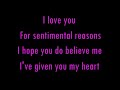 For Sentimental Reasons   Linda Rondstadt with Lyrics