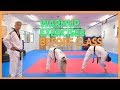 Warmup Exercises Before Taekwondo Class Practice Together
