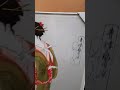 Video: Lienzo enmarcado en madera color Blanco Arte Japonés, Geisha. Decorativo