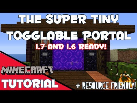 Super Tiny Togglable Nether Portal - Minecraft