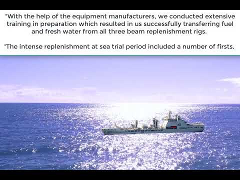 ROYAL FLEET AUXILIARY SHIPS LINK UP DURING SEA TRIALS